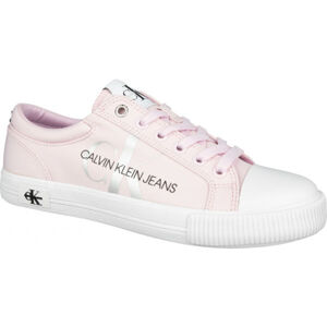 Calvin Klein VULCANIZED SNEAKER LACEUP PES Dámské tenisky, Růžová,Černá,Stříbrná,Bílá, velikost