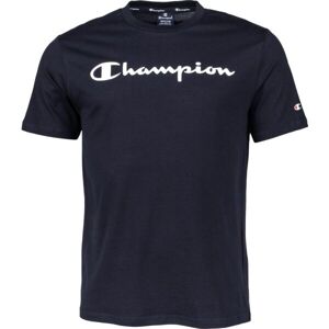 Champion CREWNECK T-SHIRT Pánské tričko, Tmavě modrá,Bílá, velikost