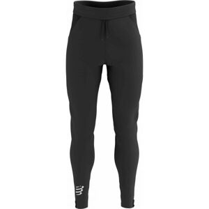 Compressport HYBRID SEAMLESS HURRICANE PANTS Pánské větruodolné běžecké kalhoty, černá, velikost XL