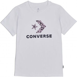 Converse FLORAL STAR CHEVRON GRAPPHIC TEE Dámské tričko, bílá, velikost XS