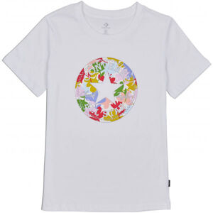 Converse FLOWER VIBES CHUCK PATCH CLASSIC TEE Dámské tričko, bílá, velikost S