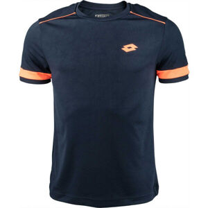 Lotto SUPERRAPIDA V TEE PL Pánské sportovní tričko, Tmavě modrá,Oranžová, velikost