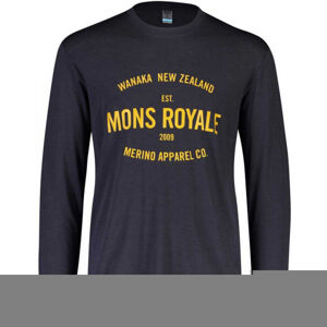 MONS ROYALE ICON LS  M - Pánské triko z merino vlny s dlouhým rukávem