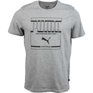 Puma GRAPHIC TEE Pánské triko, šedá, velikost XXL