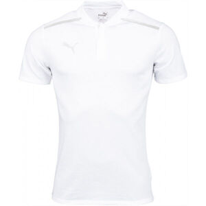 Puma TEAMCUP CASUALS POLO Pánské polo tričko, bílá, velikost XL
