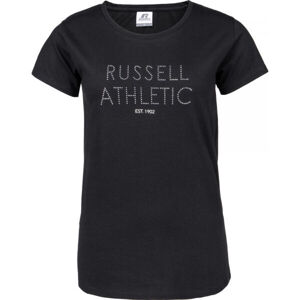 Russell Athletic PRINTED S/S TEE Dámské tričko, černá, veľkosť M