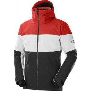 Salomon SLALOM JACKET M Pánská lyžařská bunda, černá, velikost XL