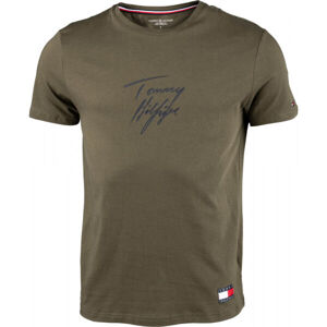 Tommy Hilfiger CN SS TEE LOGO Pánské tričko, černá, velikost