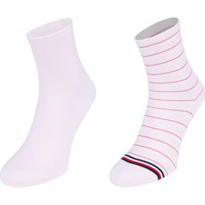Tommy Hilfiger WOMEN SHORT SOCK 2P PREPPY Dámské ponožky, bílá, velikost 35-38